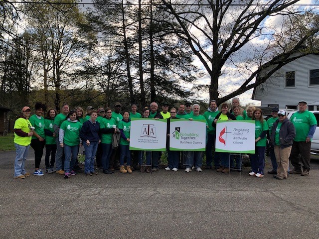 Volunteers who worked on the Baker's home