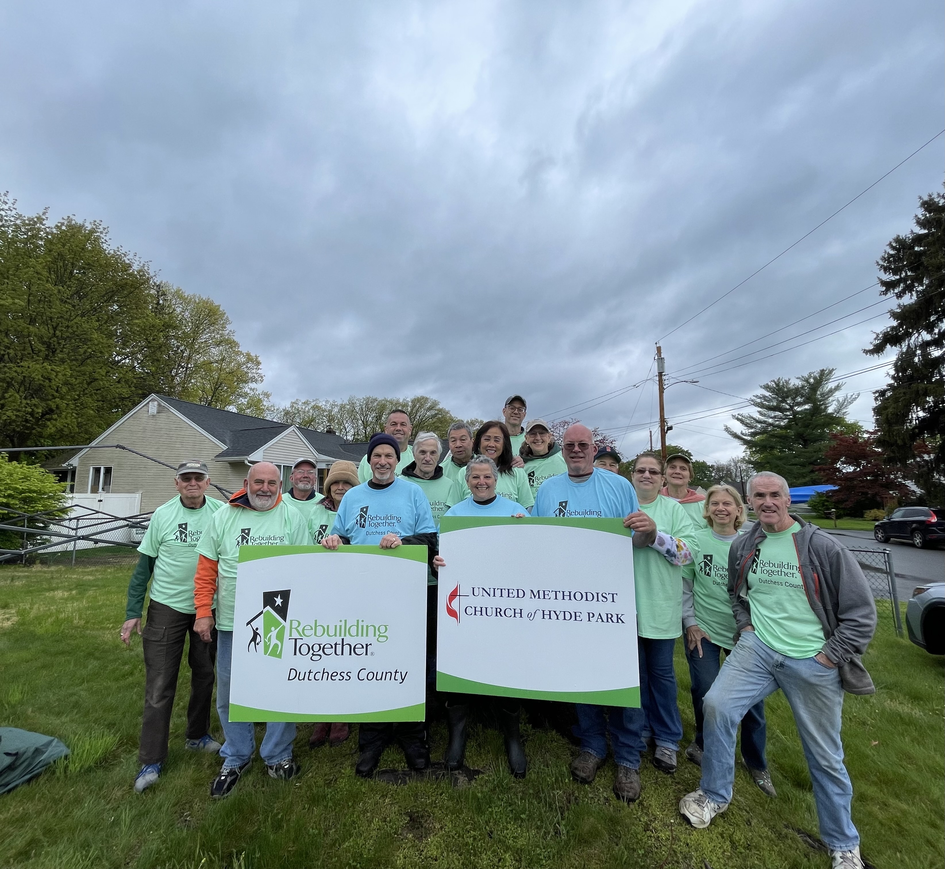 Gina with the her team of volunteers on National Rebuilding Day 2023