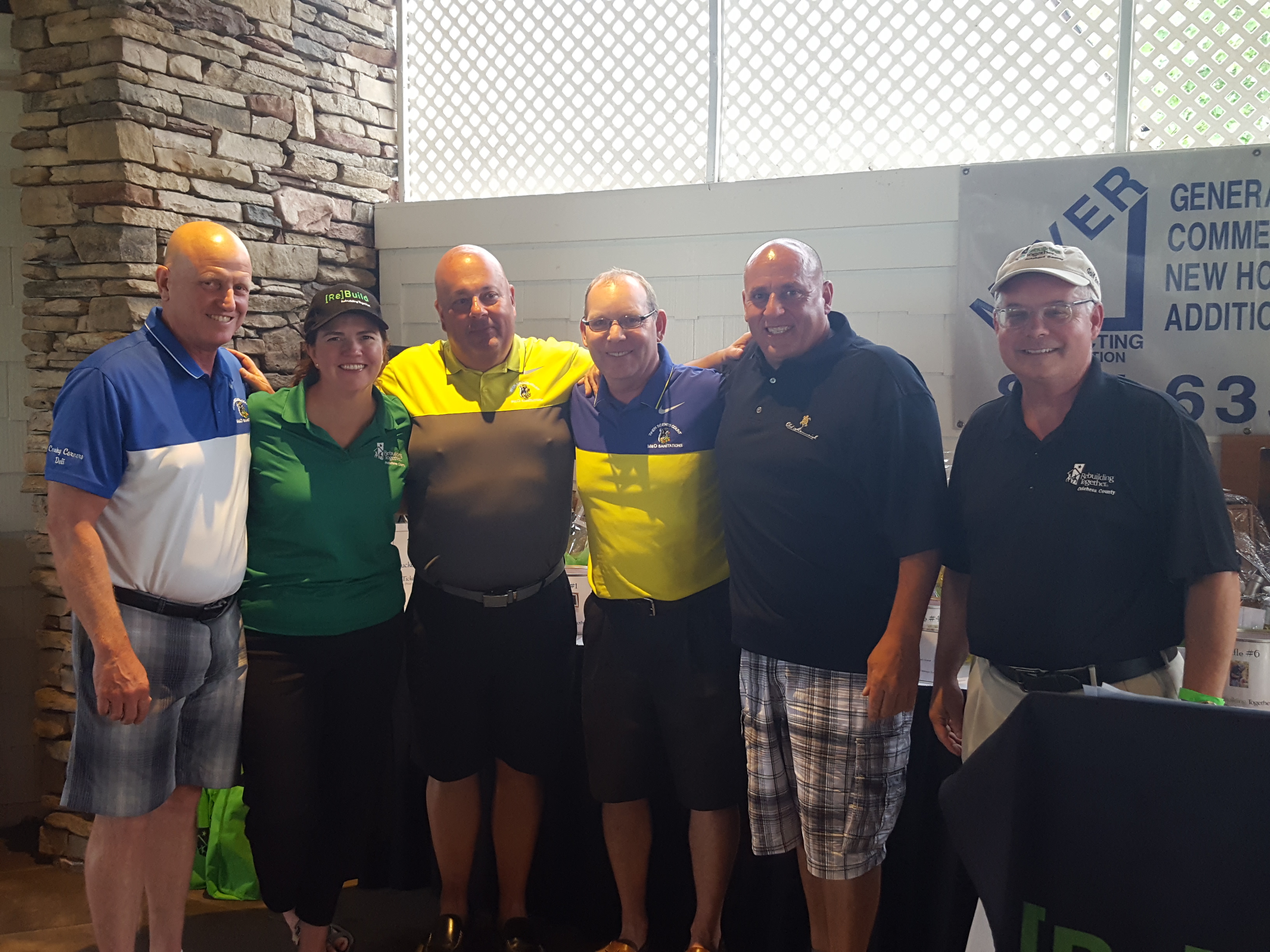 Fran Pomarico, Executive Manager of Poughkeepsie Nissan, with his winning foursome and RTDC ED Christina Boryk and Golf Committee Chair Bill Francis.