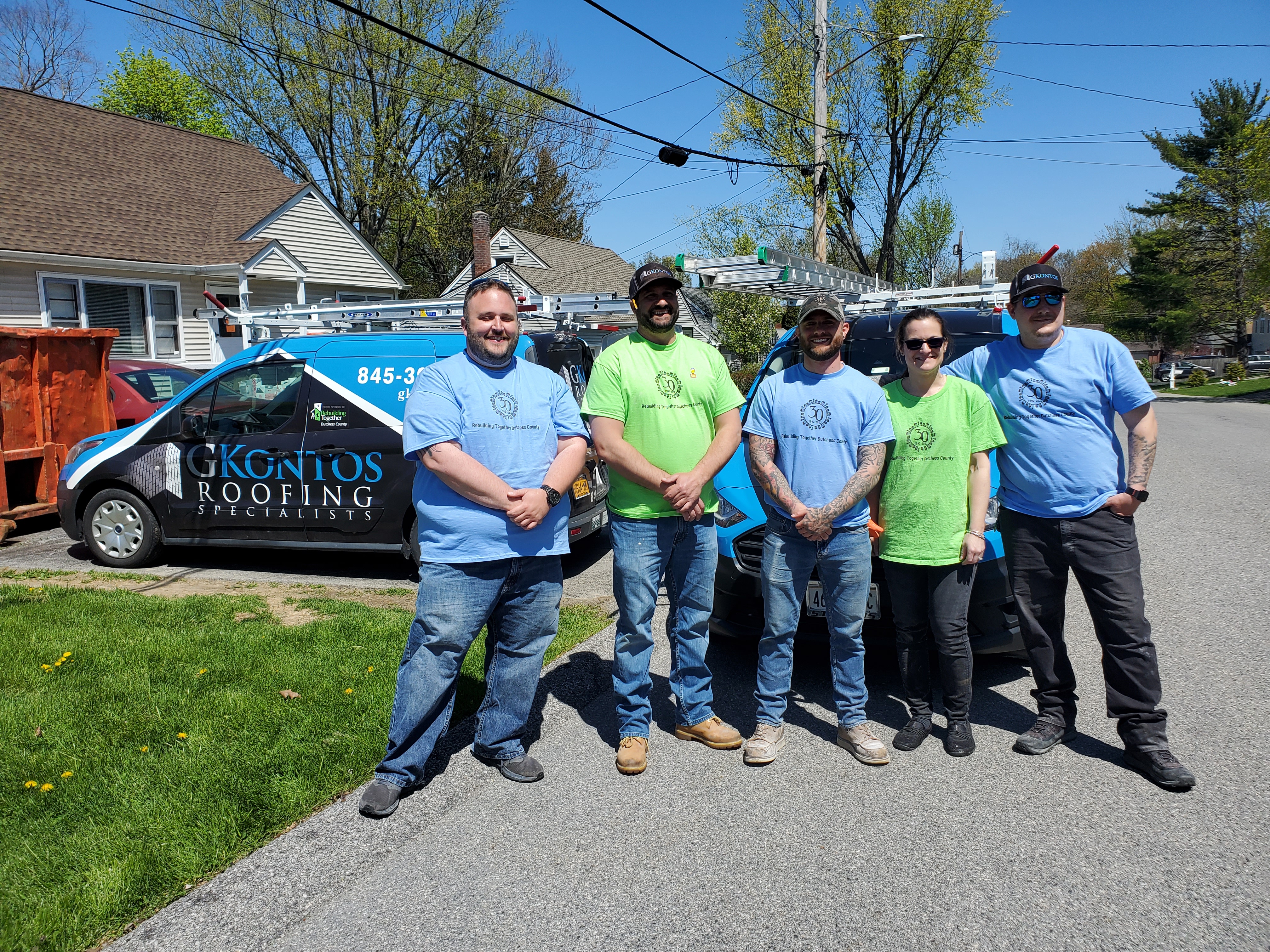 GKontos Roofing volunteers on National Rebuilding Day.