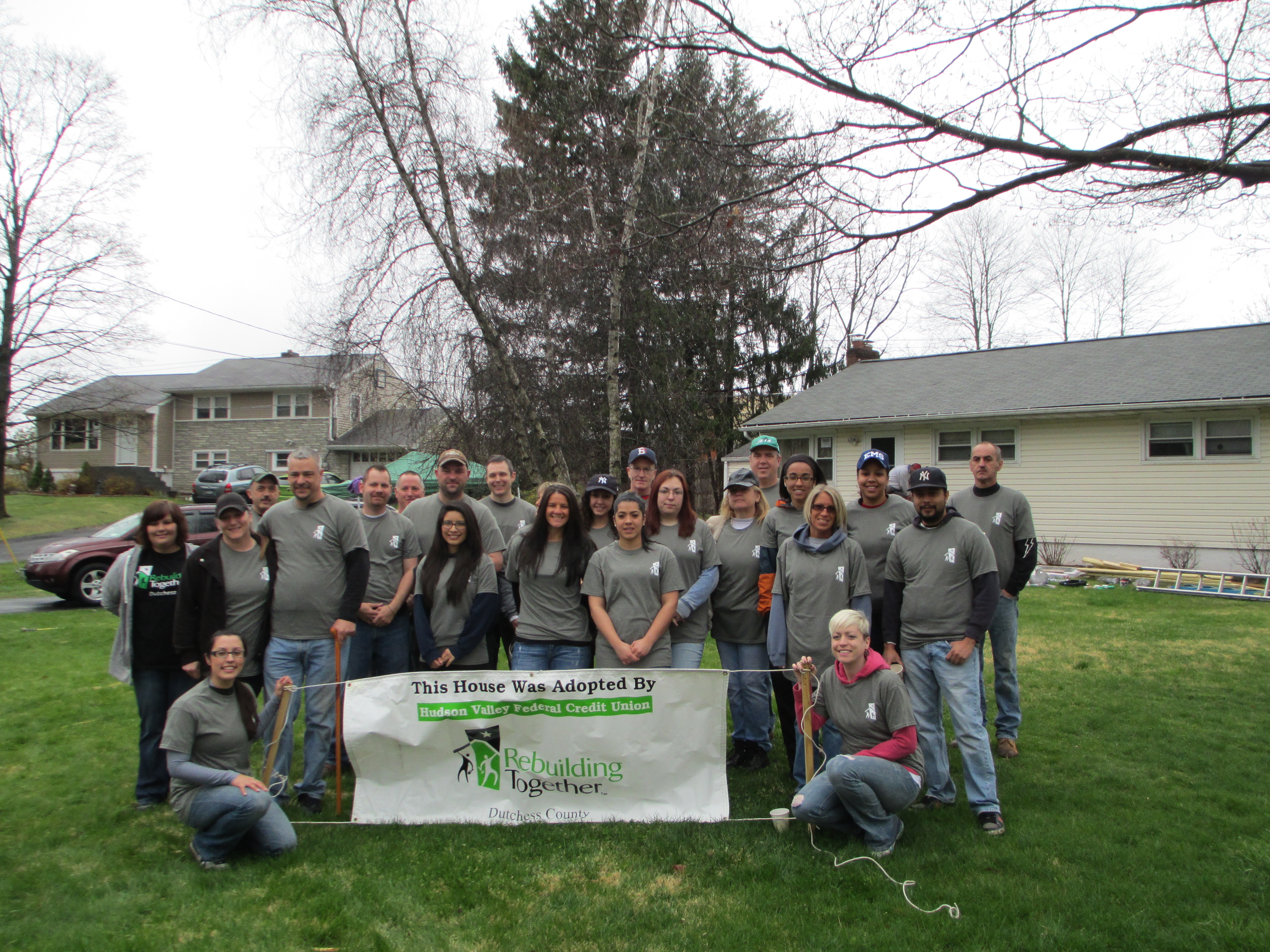 Volunteers at a project in 2014.