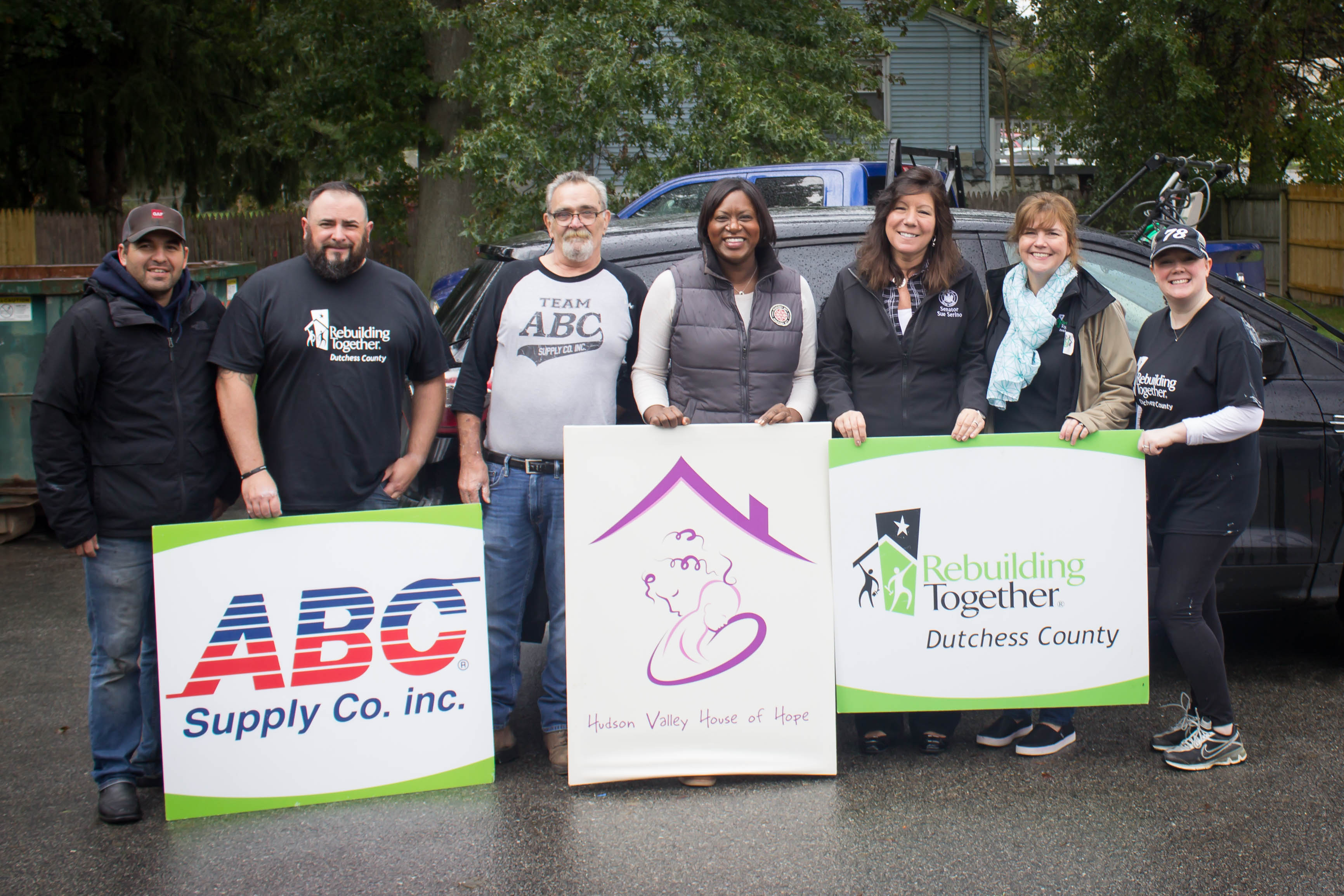 Scott with the Team at ABC Supply and Community Strong House of Hope Rebuild