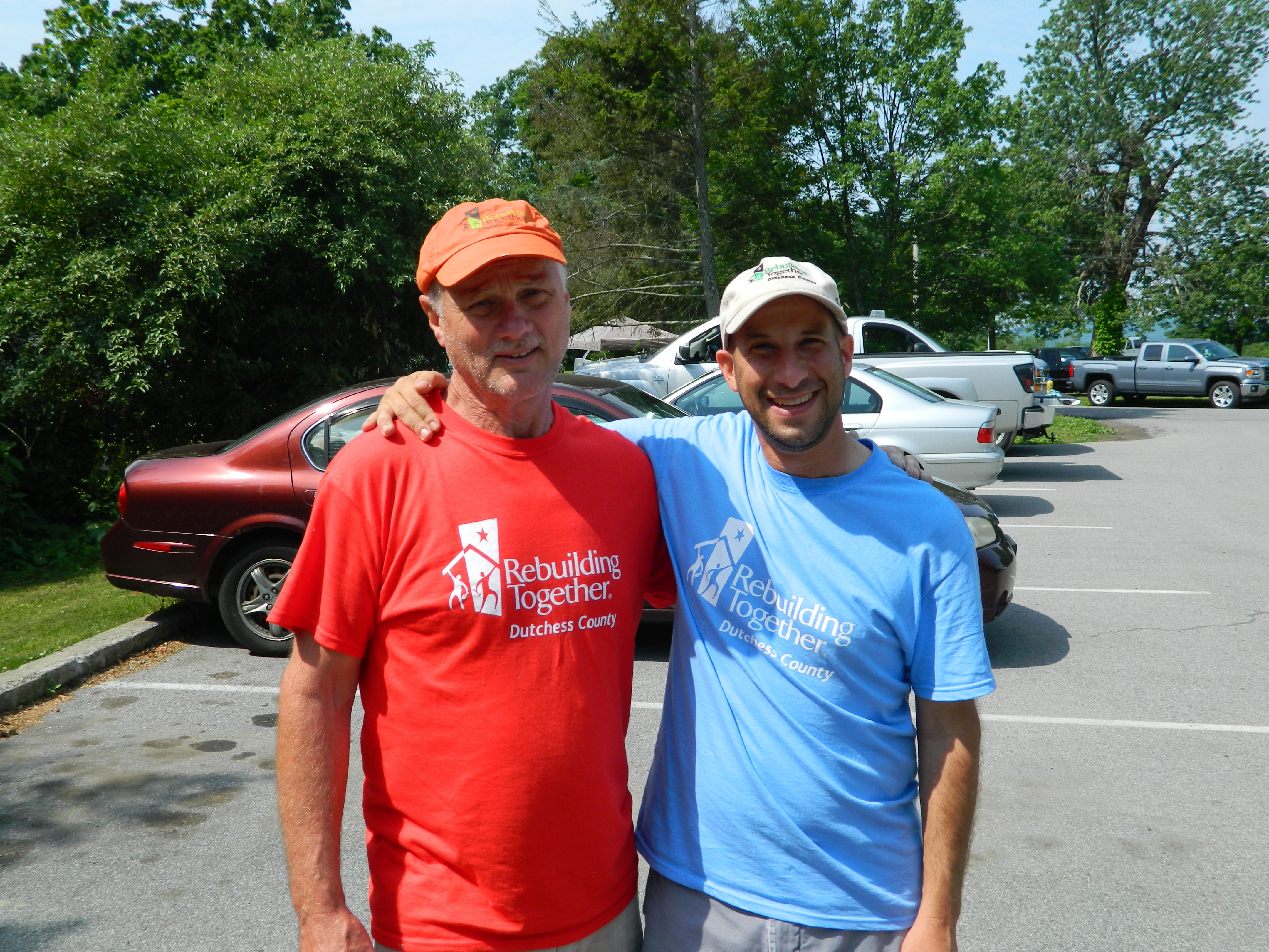 Wyeth with construction coordinator Larry Theisen